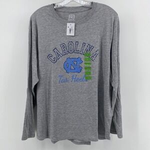 ProEdge UNC North Carolina Tar Heels Long Sleeve T-Shirt Gray Womens Large NWT